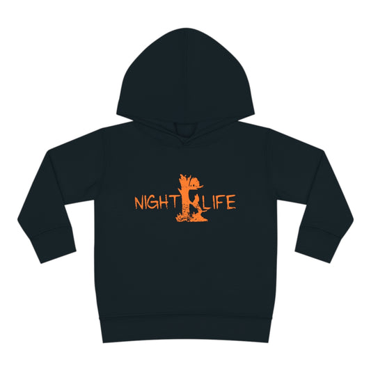 Treed Coon Night Life Toddler Pullover Fleece Hoodie - coonhoundin