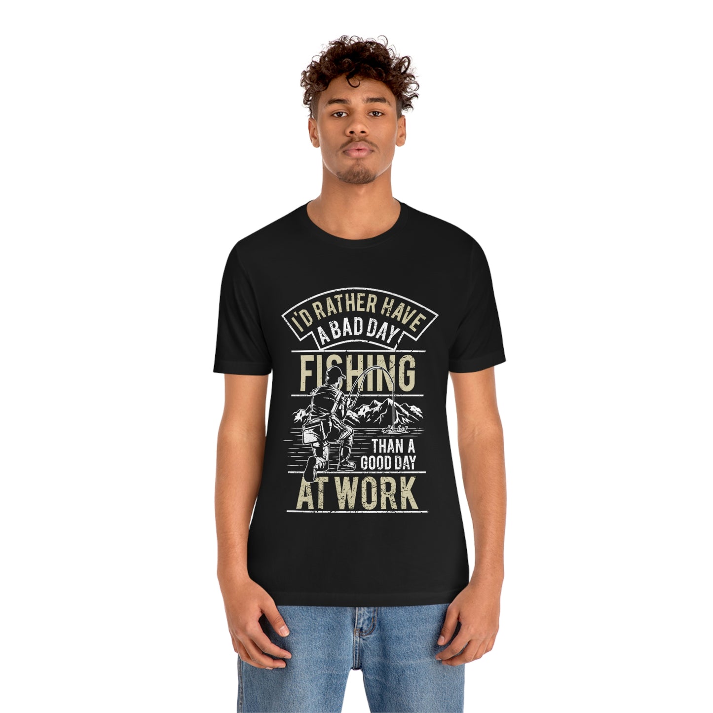 Fishing Better Than Work Unisex Jersey Short Sleeve Tee - coonhoundin