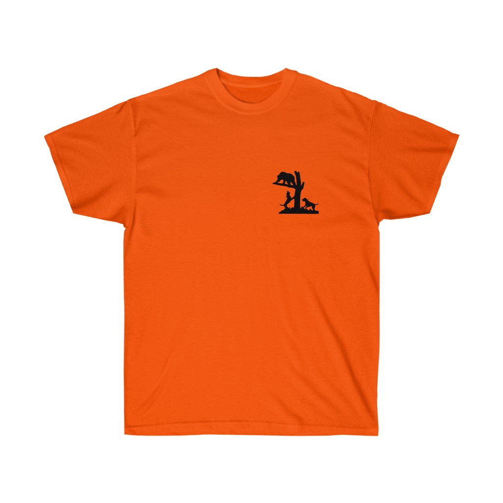 Bear Hunting Hounds Treed Bear Unisex Ultra Cotton Tee - coonhoundin