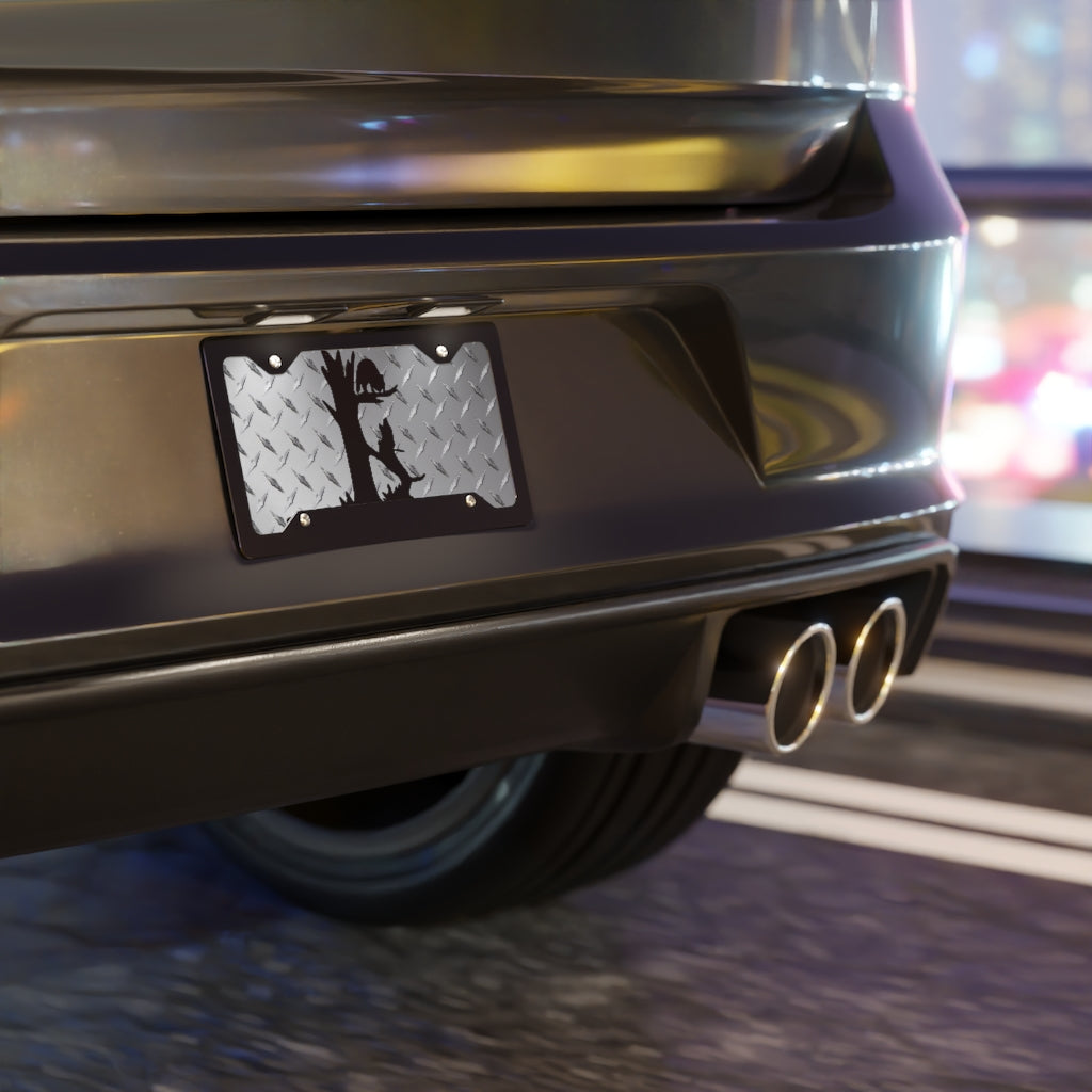 Treed Coon Diamond License Plate - coonhoundin