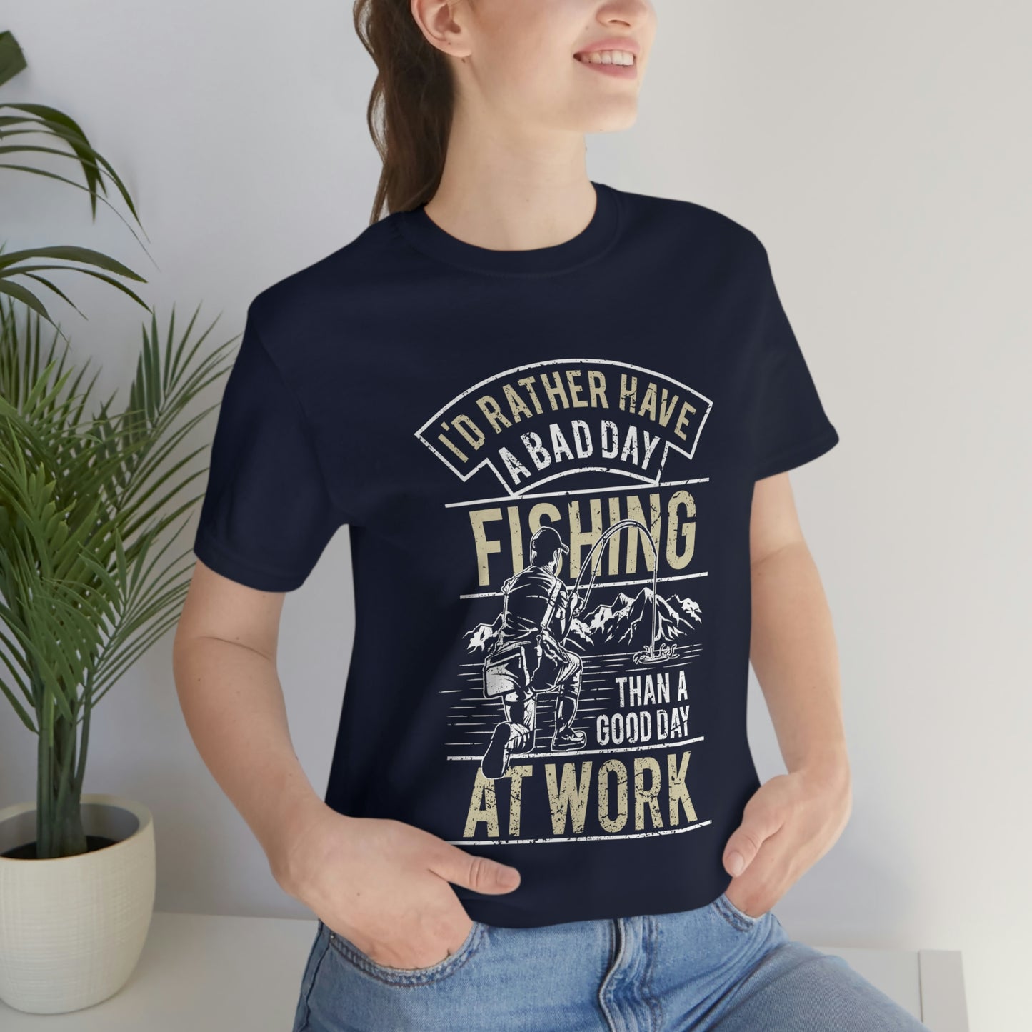 Fishing Better Than Work Unisex Jersey Short Sleeve Tee - coonhoundin