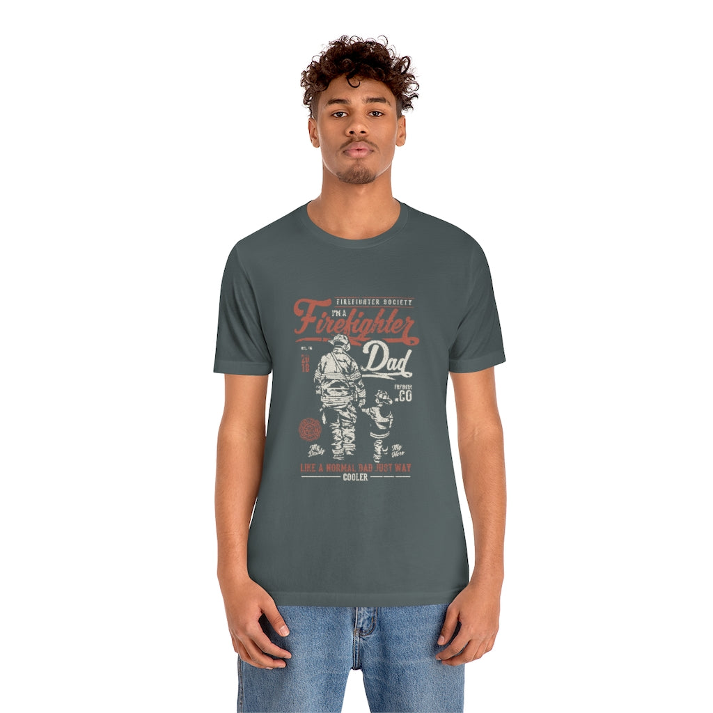Firefighter Dad Unisex Jersey Short Sleeve Tee - coonhoundin