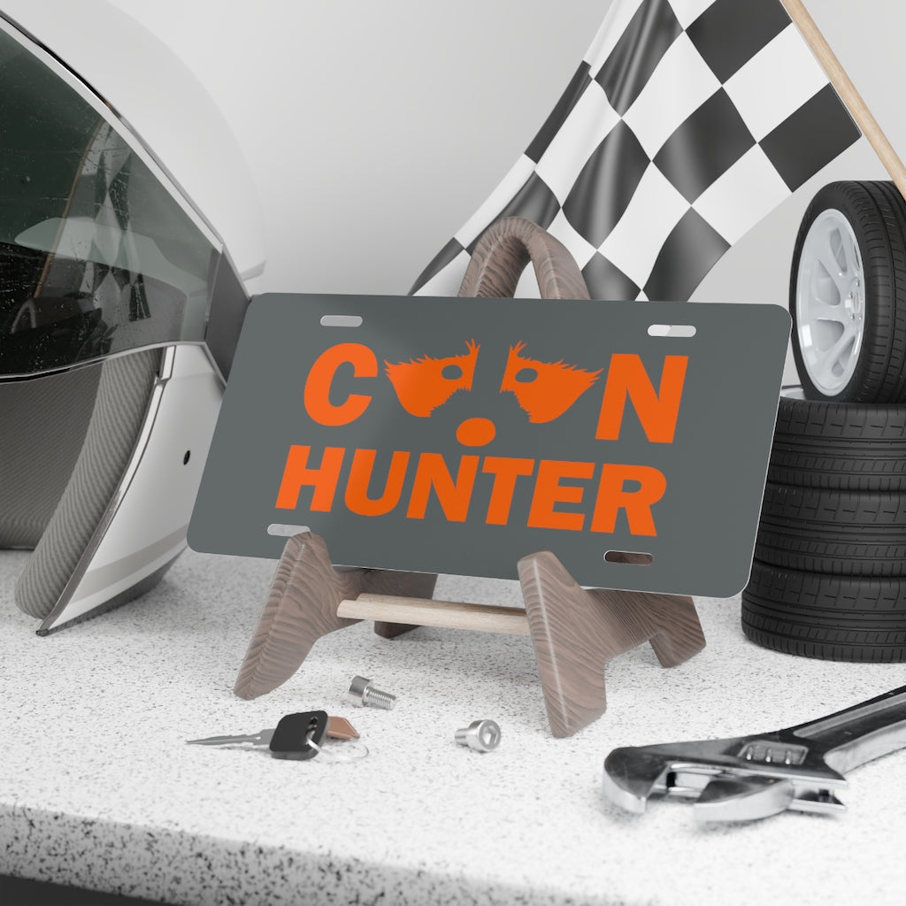 Coon Hunter Dark Grey License Plate - coonhoundin