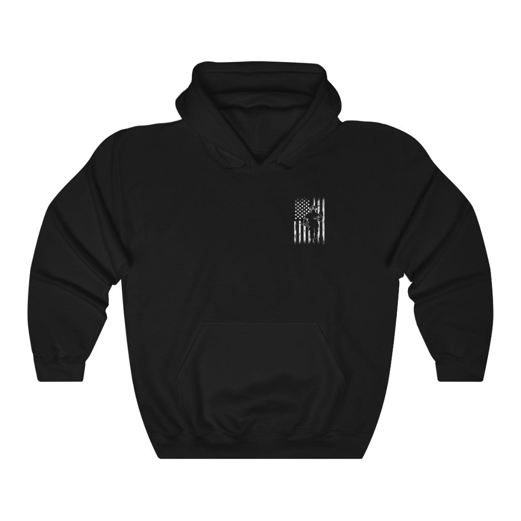 Fire and Courage Unisex Hooded Sweatshirt - coonhoundin