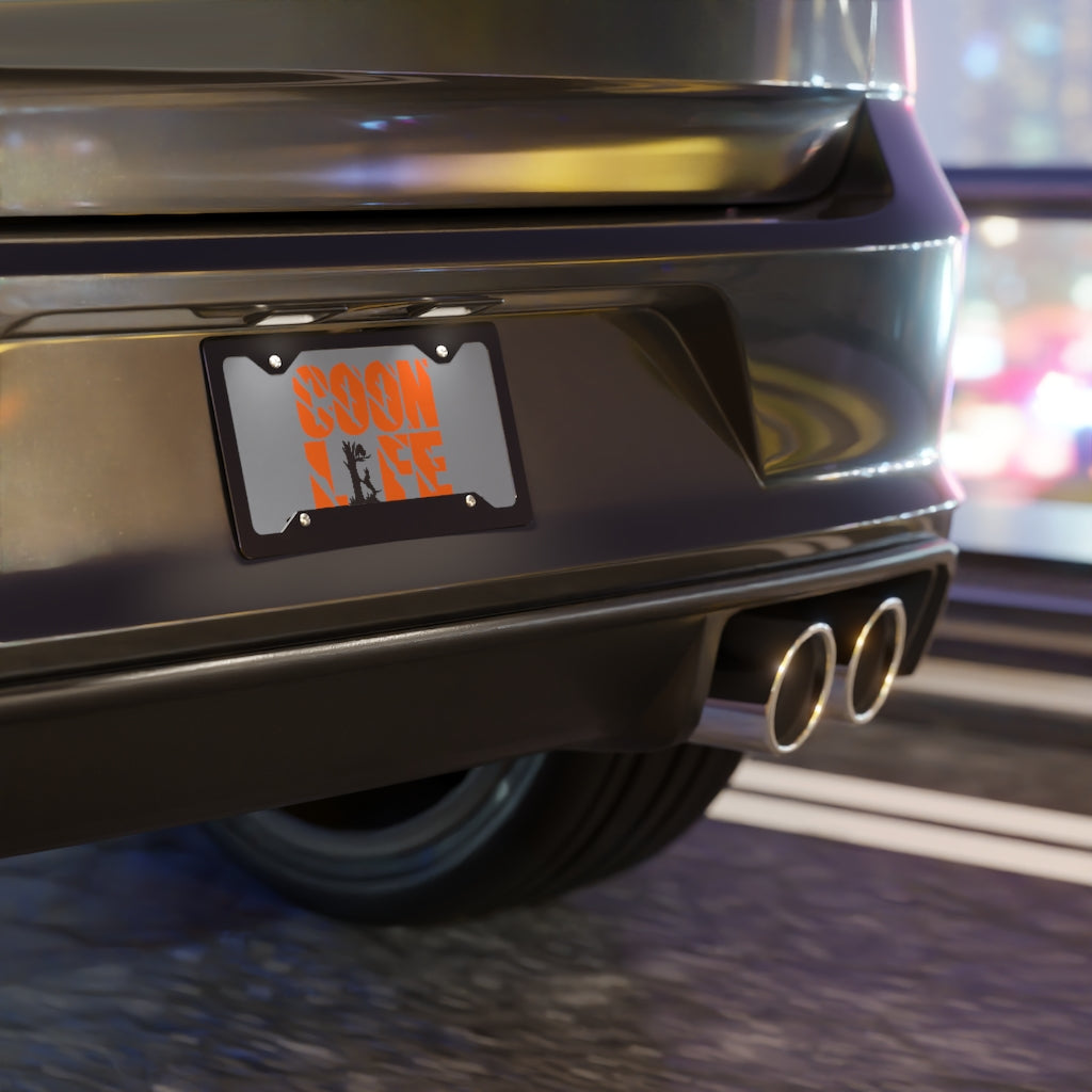 Coon Life Grey License Plate - coonhoundin