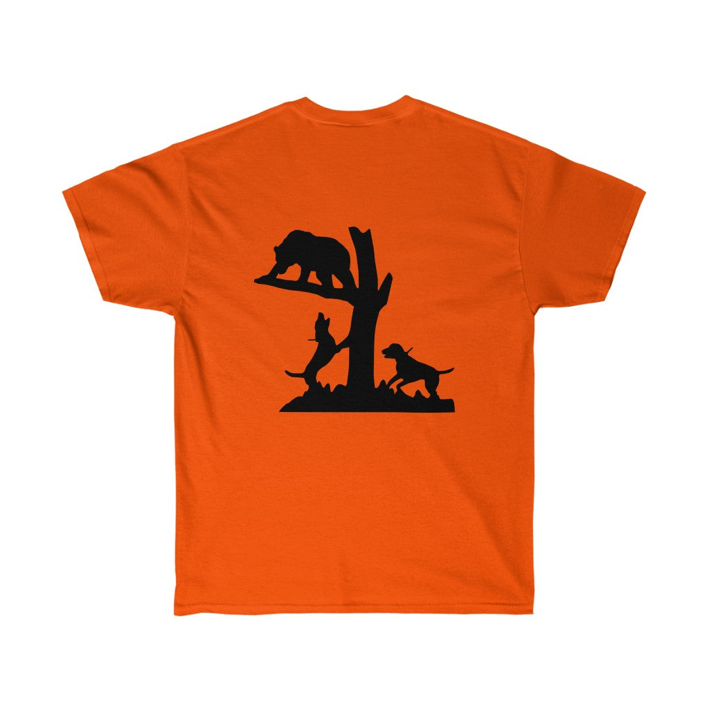 Bear Hunting Hounds Treed Bear Unisex Ultra Cotton Tee - coonhoundin