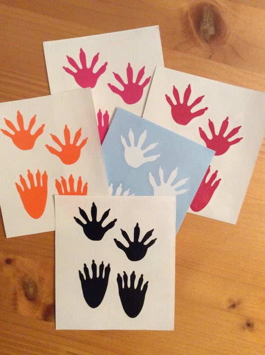 Outdoor Vinyl Coon Tracks Decal - coonhoundin