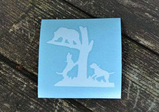 Hounds Running Bear Treed Bear Hunting Decal - coonhoundin
