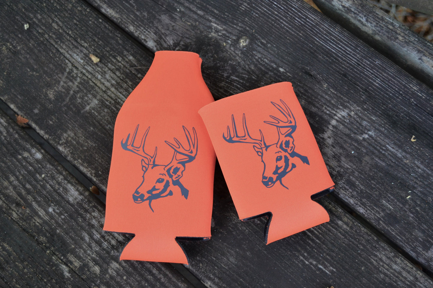 Deer Hunting Buck Can Hugger, and Bottle Hugger Drink Holder - coonhoundin