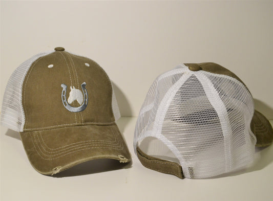 Horse Vintage Pigment Dyed Structured Mesh Hat - coonhoundin