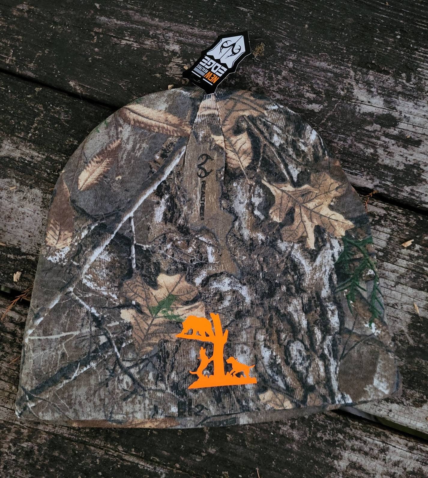 Bear Hunting Camo Knit Beanie Cap - coonhoundin