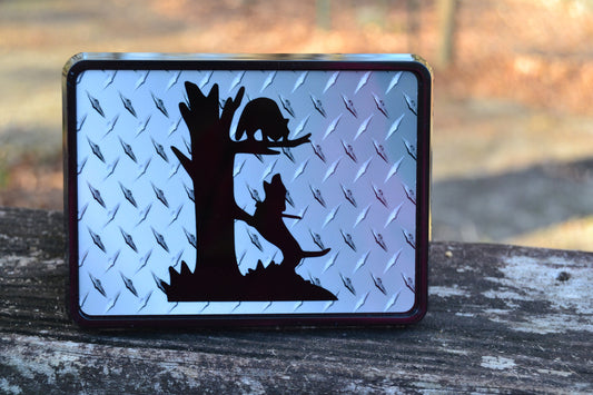 Coon Hunting Hound Treeing Coon Hitch Cover - coonhoundin