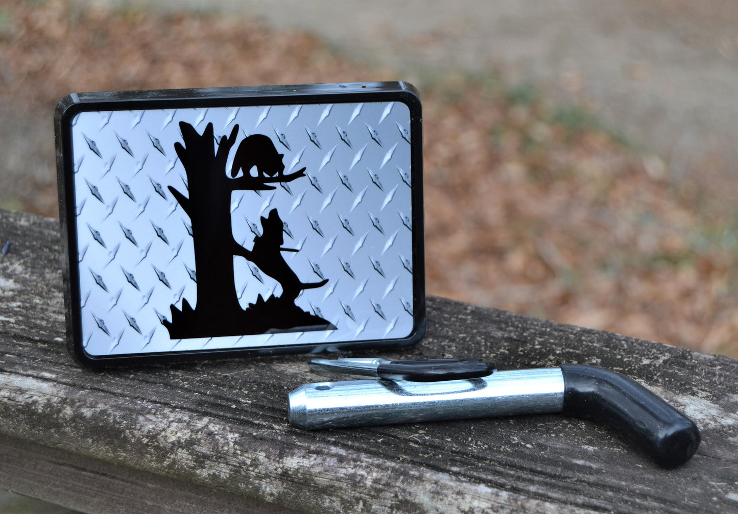 Coon Hunting Hound Treeing Coon Hitch Cover - coonhoundin