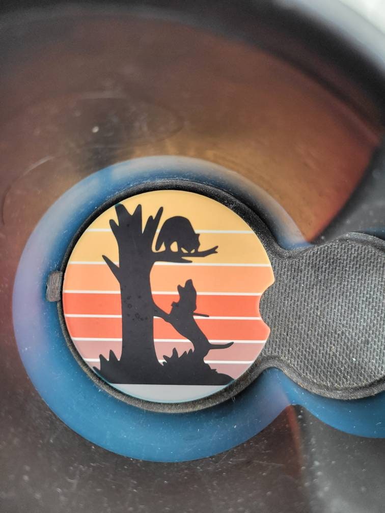 Car Coaster Coon Hunting Absorbent Sandstone Coaster - coonhoundin