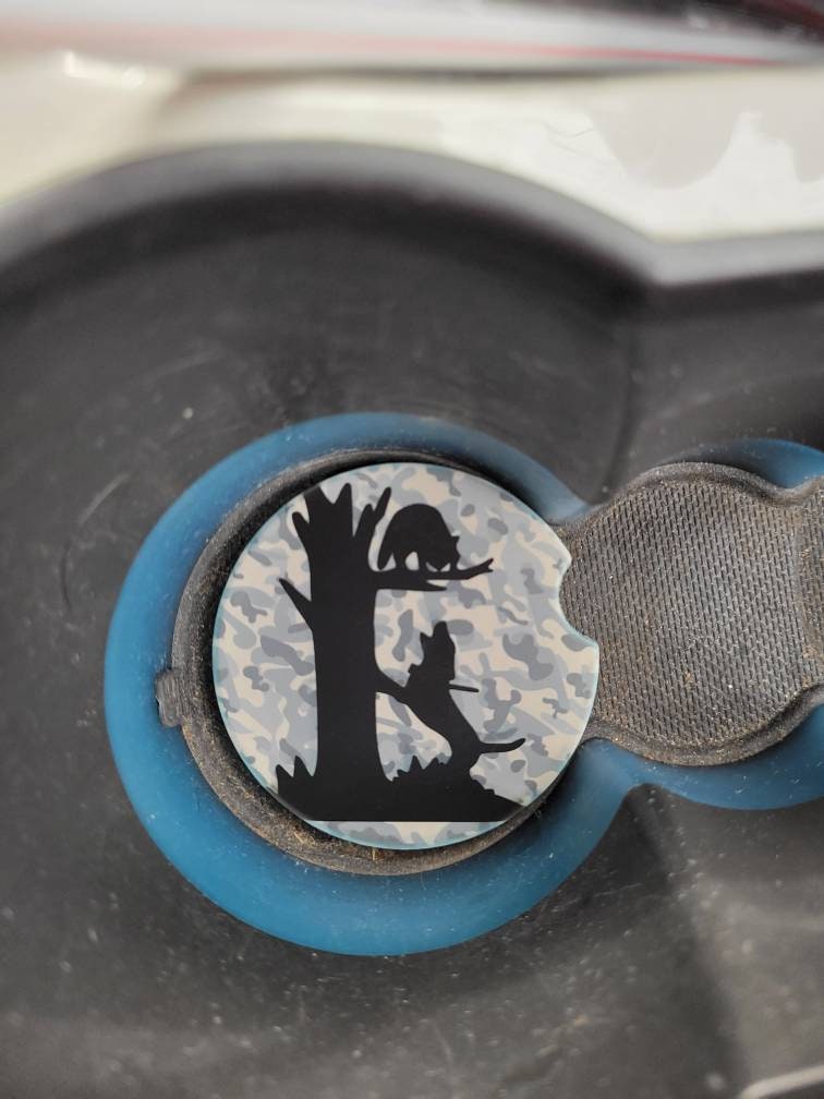 Car Coaster Coon Hunting Absorbent Sandstone Coaster - coonhoundin