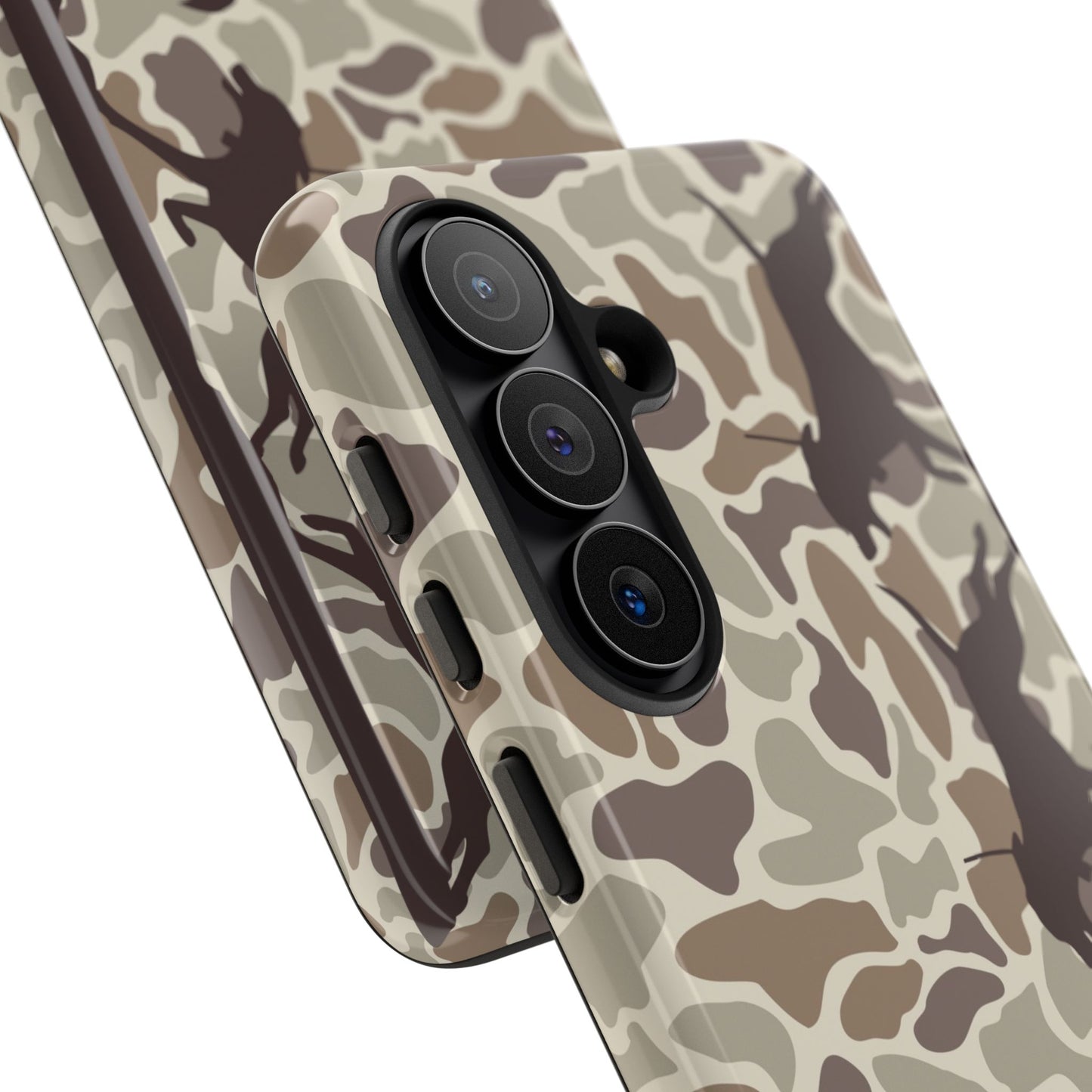Camo Hounds Chasing Deer Tough Phone Case for Samsung Galaxy S25, Plus and Ultra - coonhoundin