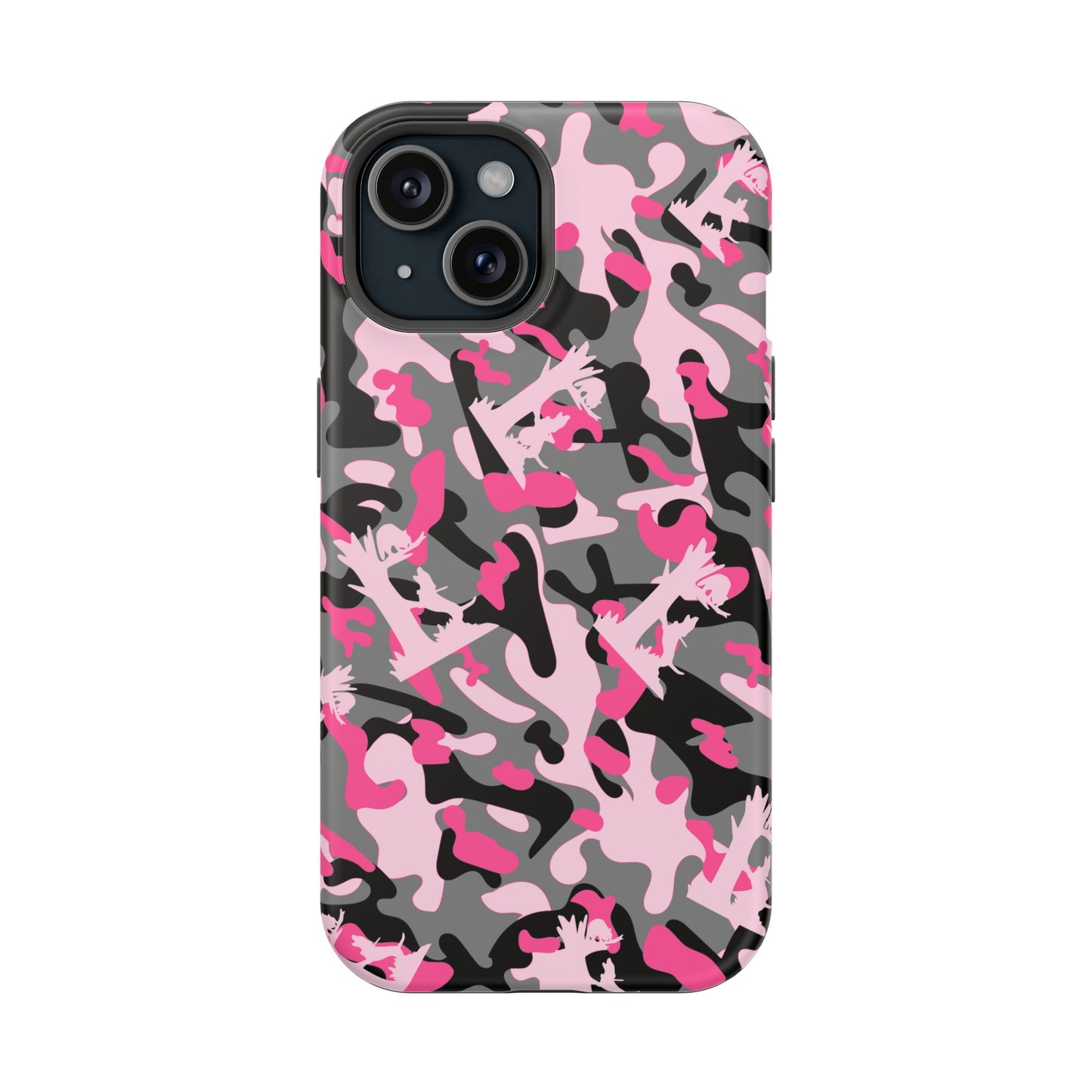 Coon Hunting Pink Camo MagSafe Tough Cases for iPhone 15, Pro, Plus and Pro Max - coonhoundin