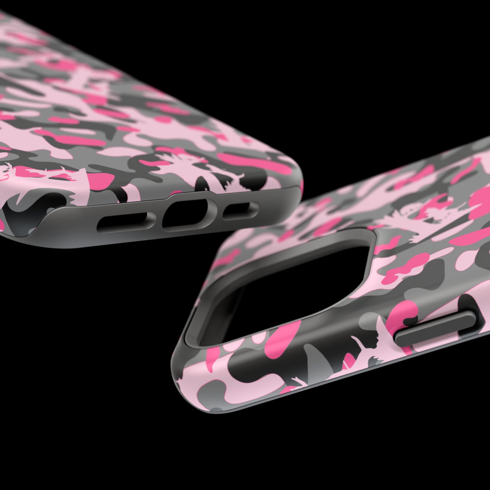 Coon Hunting Pink Camo MagSafe Tough Cases for iPhone 15, Pro, Plus and Pro Max - coonhoundin