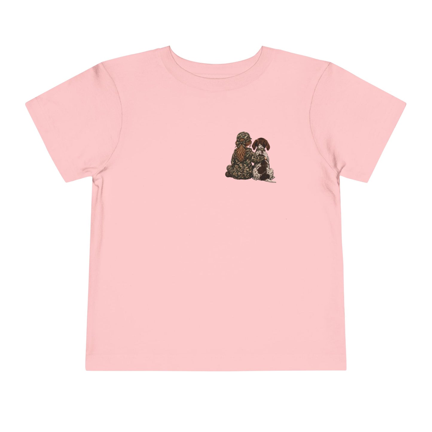 Toddler Girl and Her Hound Short Sleeve Tee
