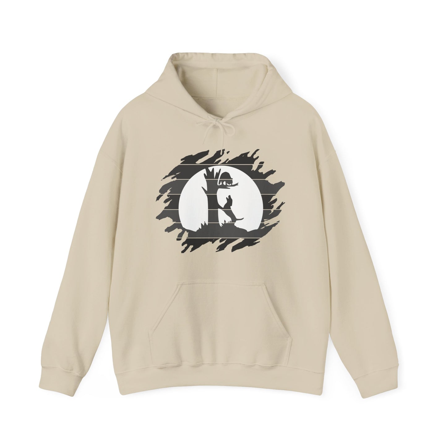 Unisex Treed Coon in the Moon Hooded Sweatshirt