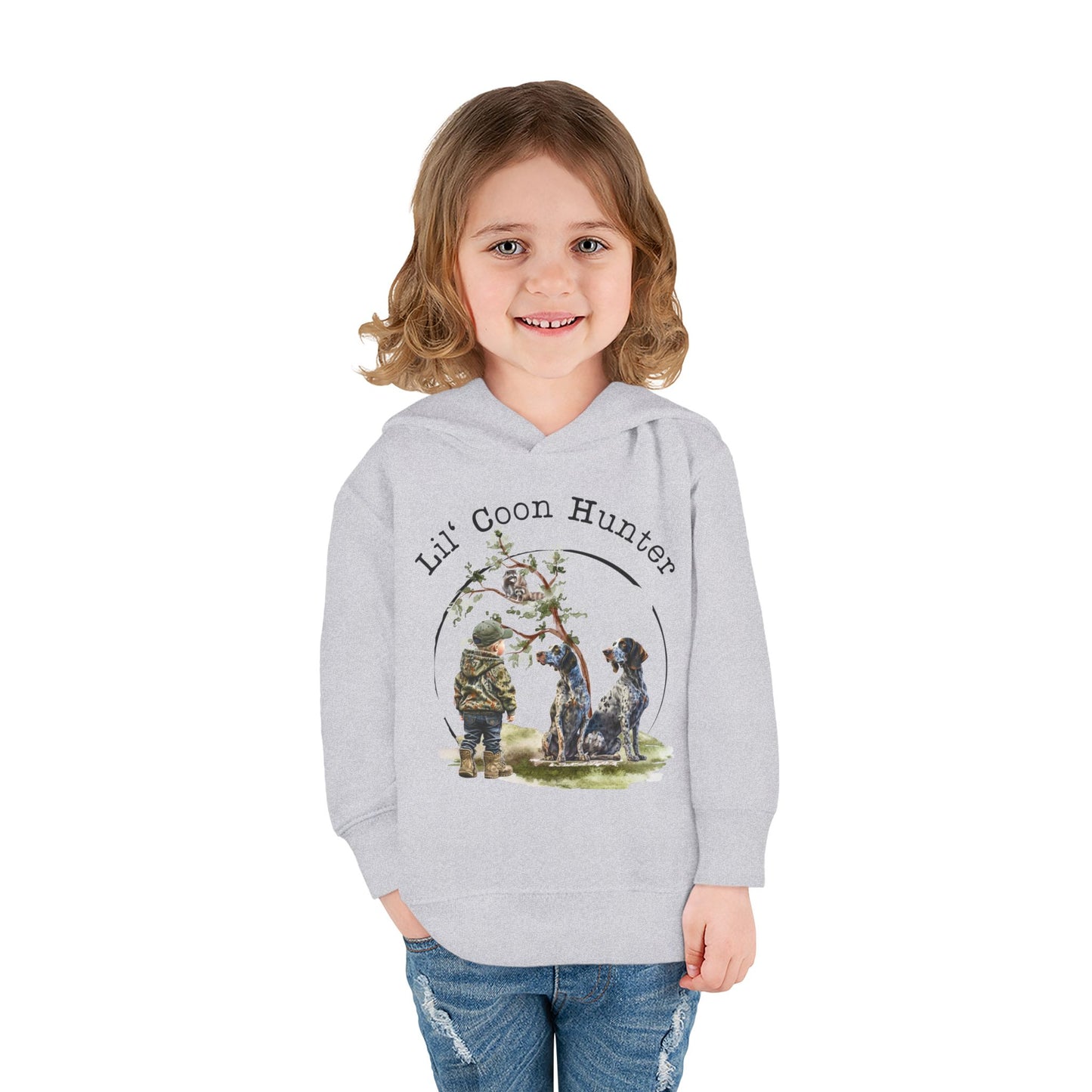 Toddler Hoodie — "Lil' Coon Hunter" Kids Pullover Fleece Hooded Sweatshirt