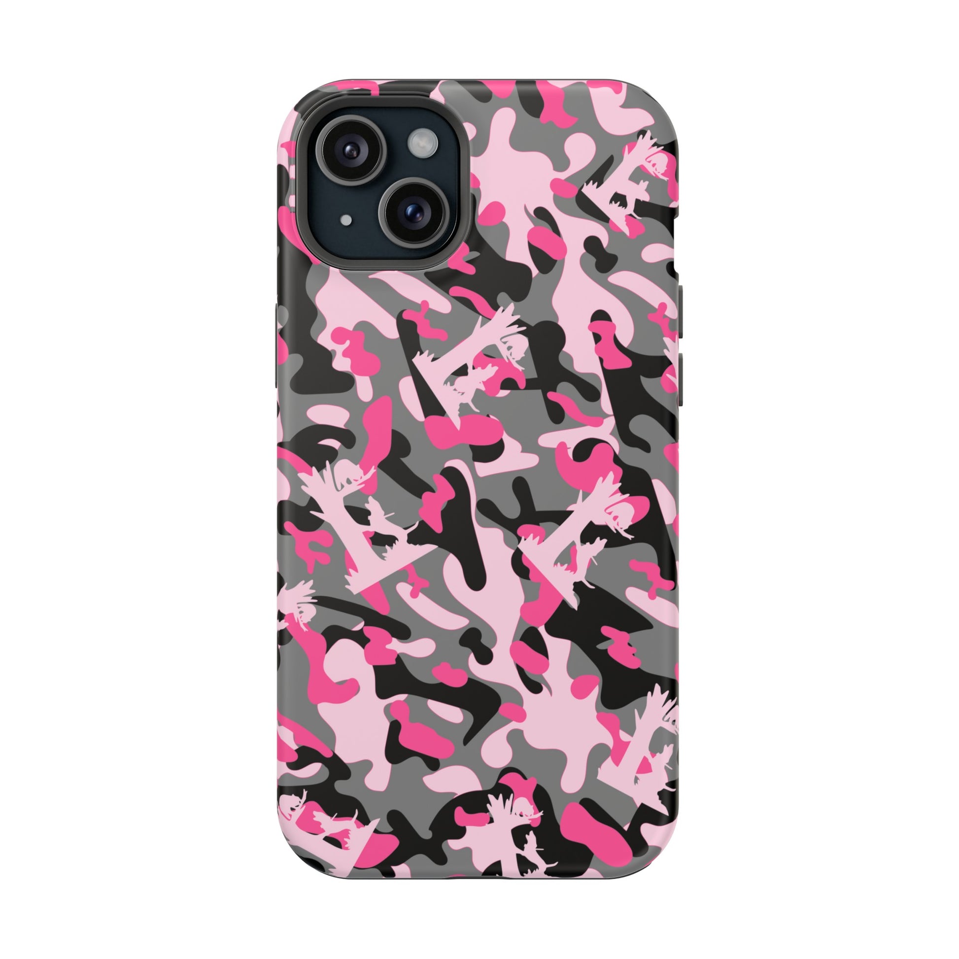 Coon Hunting Pink Camo MagSafe Tough Cases for iPhone 15, Pro, Plus and Pro Max - coonhoundin