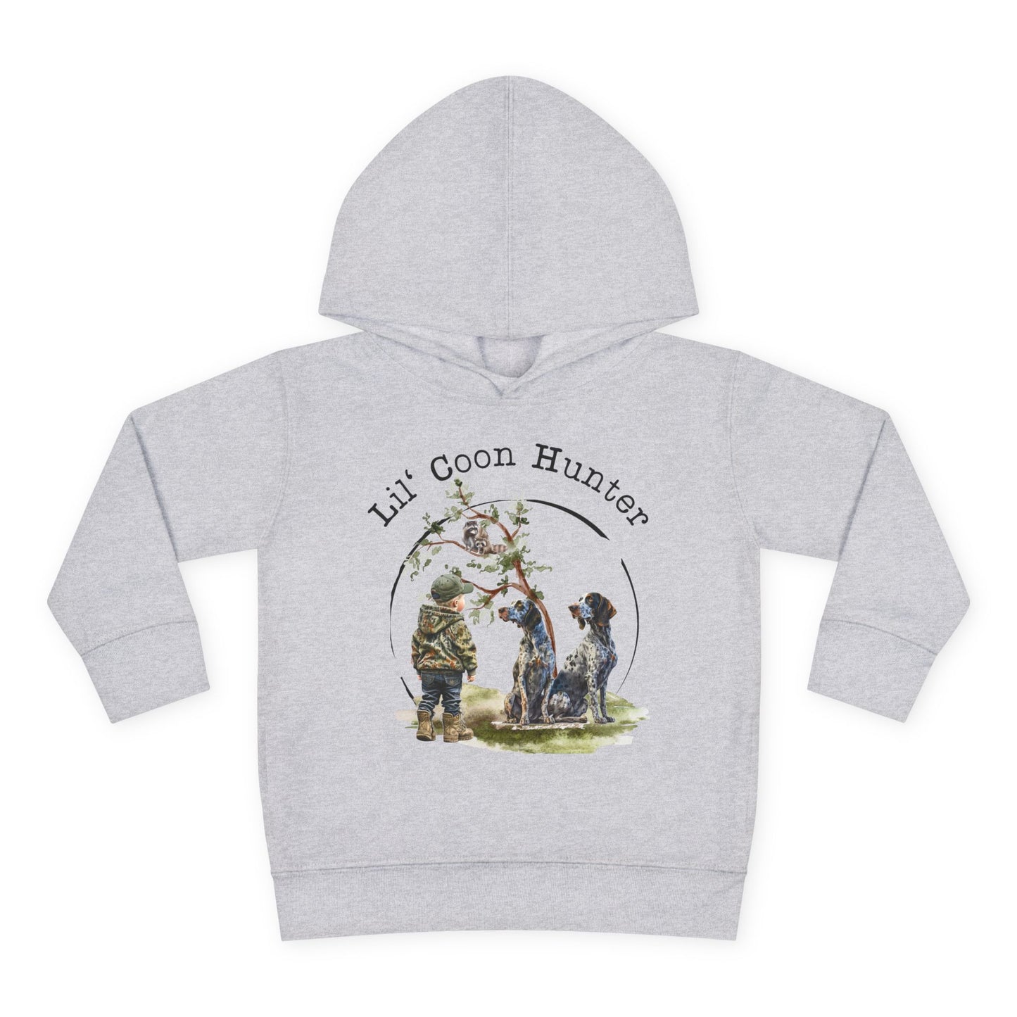 Toddler Hoodie — "Lil' Coon Hunter" Kids Pullover Fleece Hooded Sweatshirt