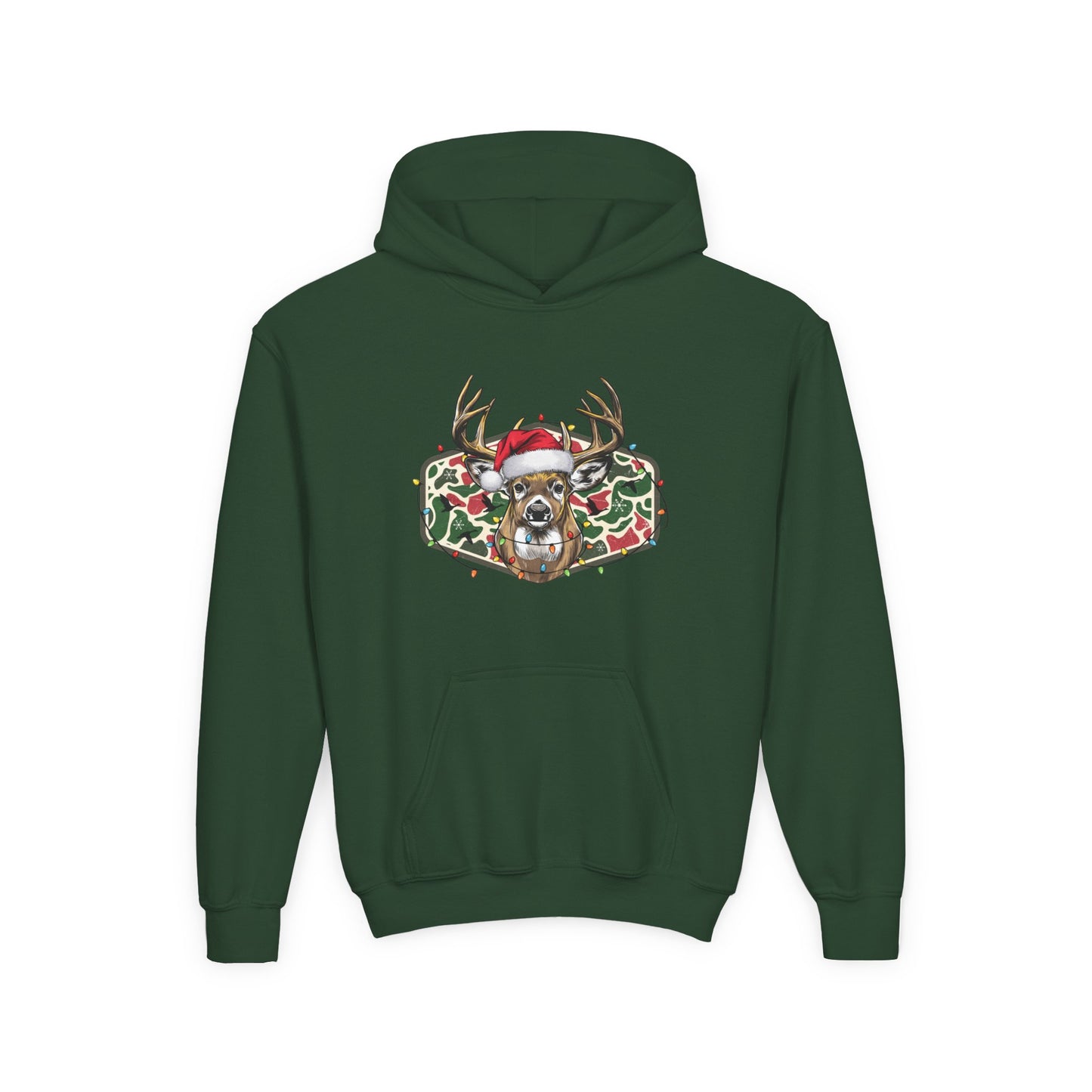 Youth Christmas Reindeer Santa Hoodie