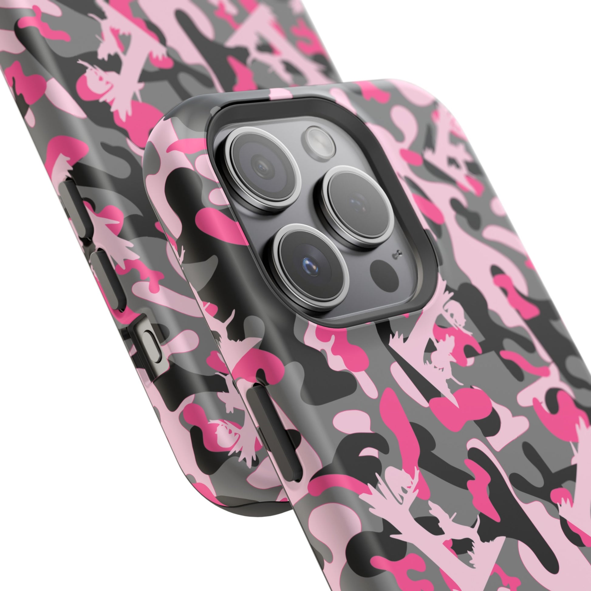 Coon Hunting Pink Camo MagSafe Tough Cases for iPhone 15, Pro, Plus and Pro Max - coonhoundin