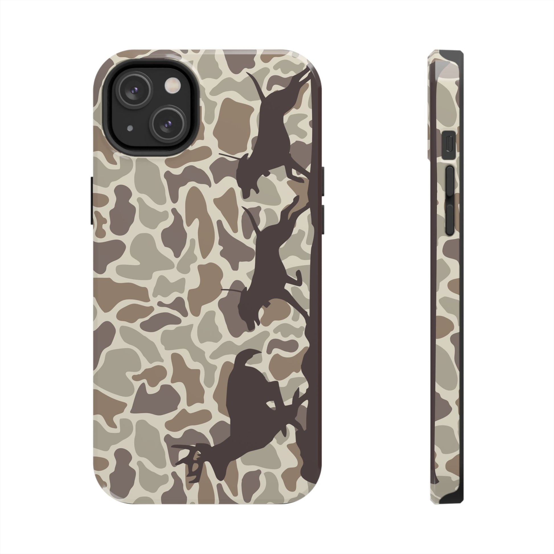 Camo Hounds Chasing Deer iPhone 14, Pro, Plus, Pro Max Tough Case - coonhoundin