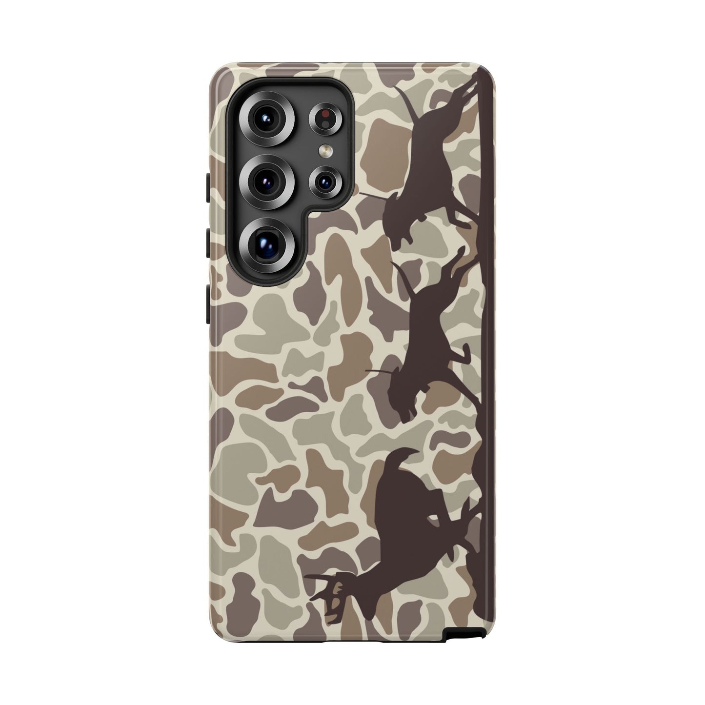 Hounds Chasing Deer Camo Tough Phone Case for Samsung Galaxy S25, Plus and Ultra - coonhoundin