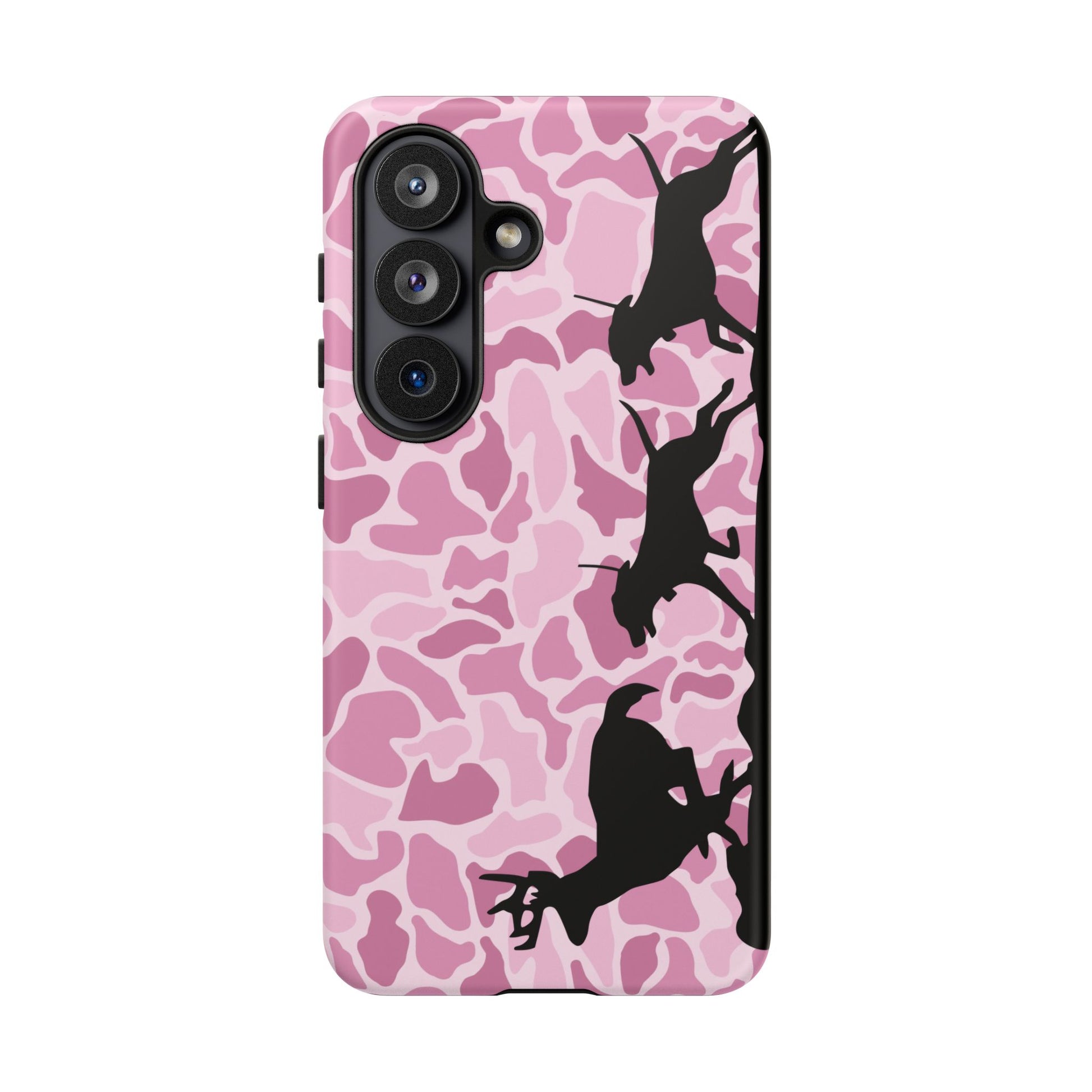 Pink Camo Hounds Chasing Deer Hunt Tough Phone Case - coonhoundin