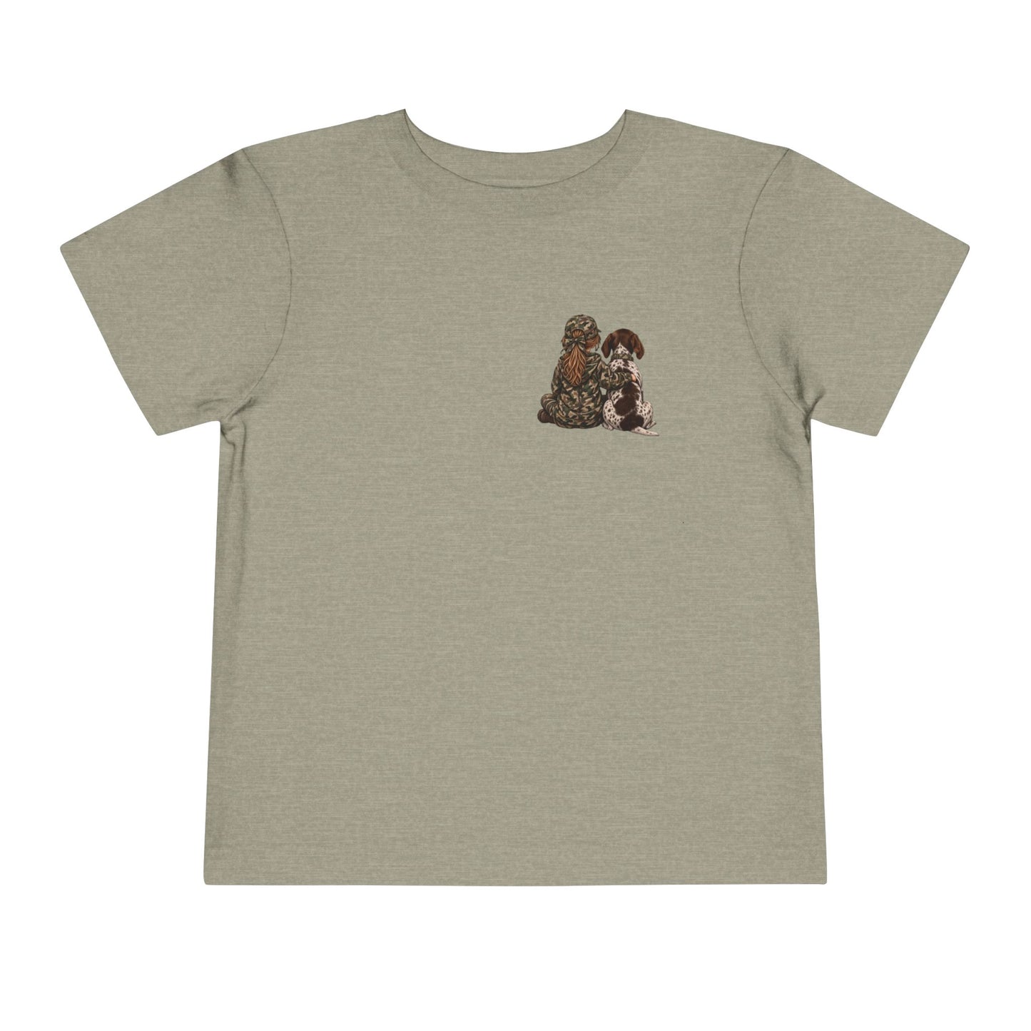 Toddler Girl and Her Hound Short Sleeve Tee