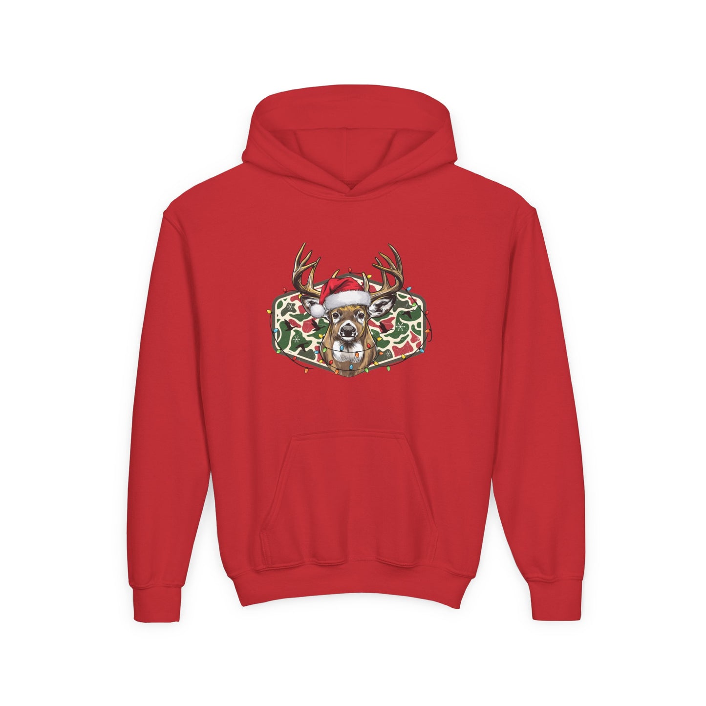 Youth Christmas Reindeer Santa Hoodie