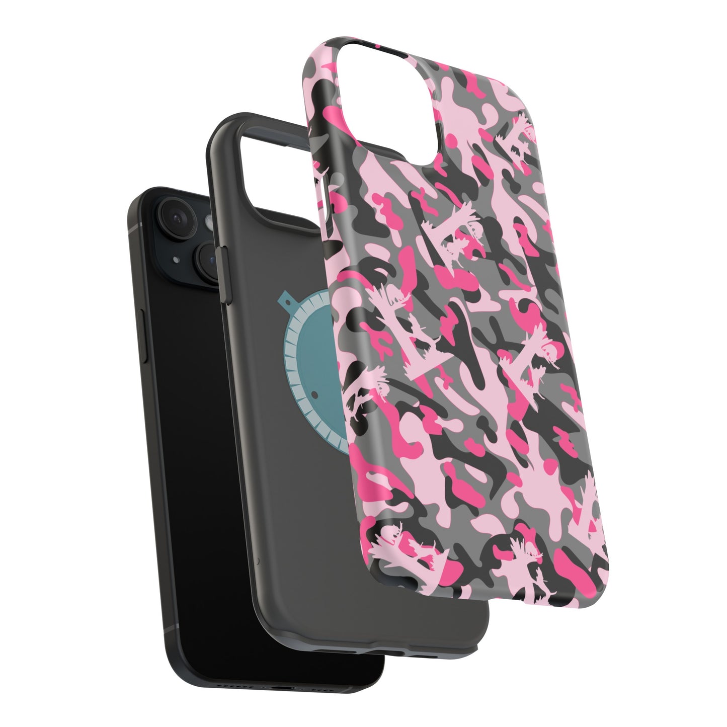 Coon Hunting Pink Camo MagSafe Tough Cases for iPhone 15, Pro, Plus and Pro Max - coonhoundin