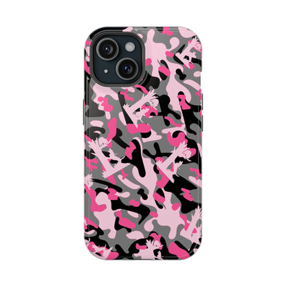 Coon Hunting Pink Camo MagSafe Tough Cases for iPhone 15, Pro, Plus and Pro Max - coonhoundin