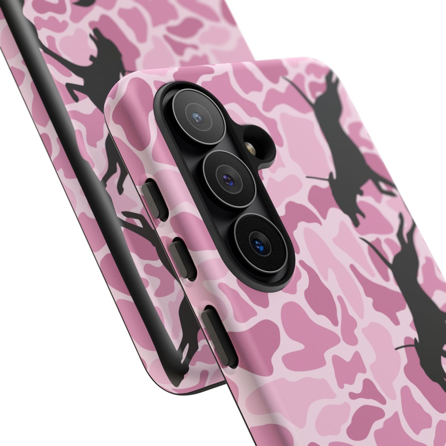 Pink Camo Hounds Chasing Deer Hunt Tough Phone Case - coonhoundin