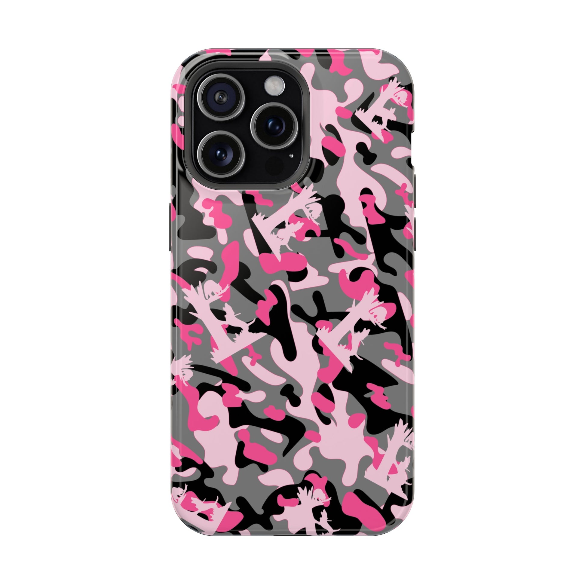 Coon Hunting Pink Camo MagSafe Tough Cases for iPhone 15, Pro, Plus and Pro Max - coonhoundin