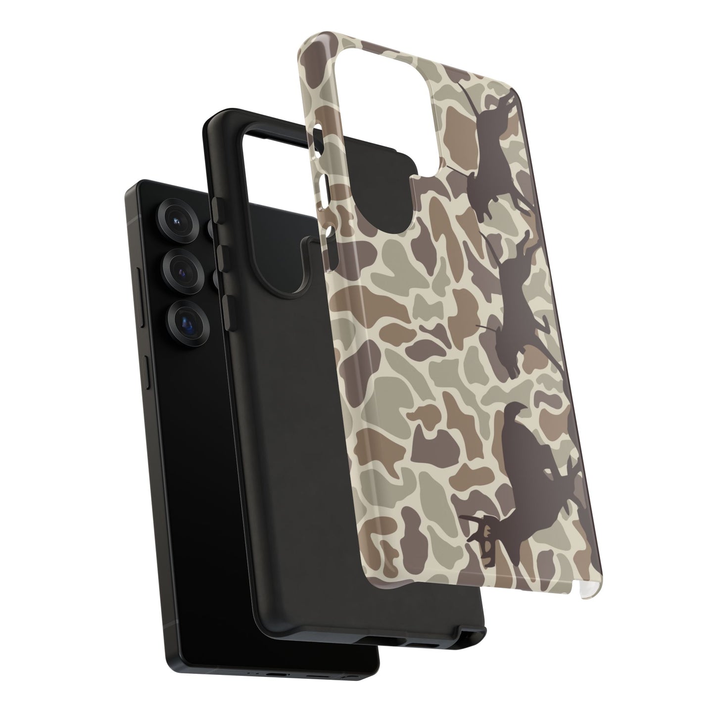 Hounds Chasing Deer Camo Tough Phone Case for Samsung Galaxy S25, Plus and Ultra - coonhoundin