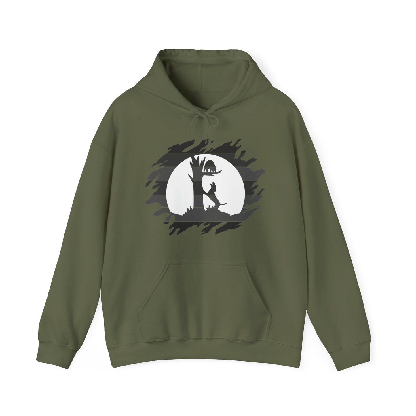 Unisex Treed Coon in the Moon Hooded Sweatshirt