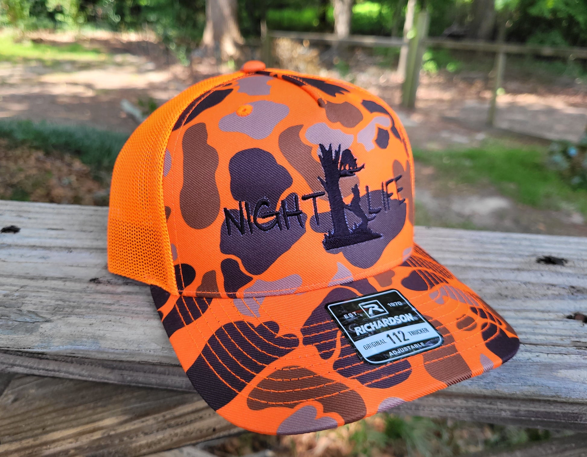 Night Life Coon Hunting Duck Camo Richardson Snapback Mesh Trucker Hat - coonhoundin