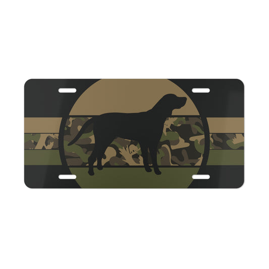Coonhound Camo Hunting License Plate