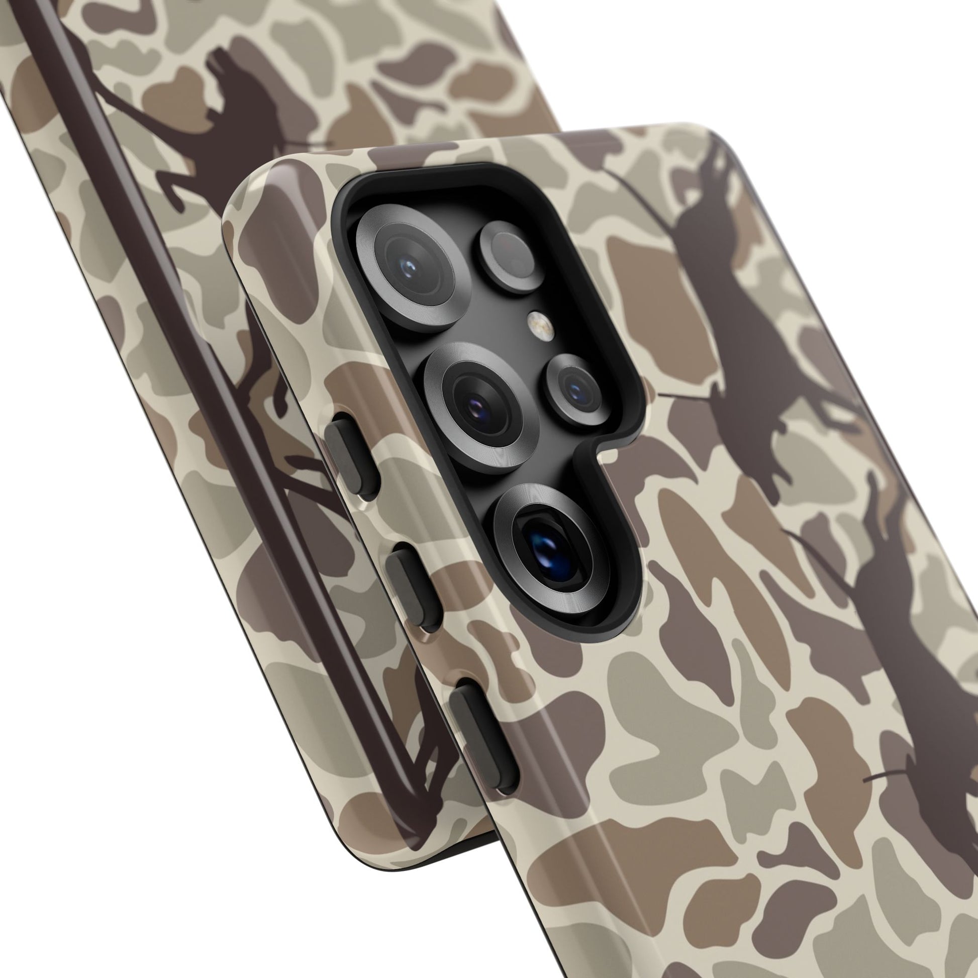 Hounds Chasing Deer Camo Tough Phone Case for Samsung Galaxy S25, Plus and Ultra - coonhoundin