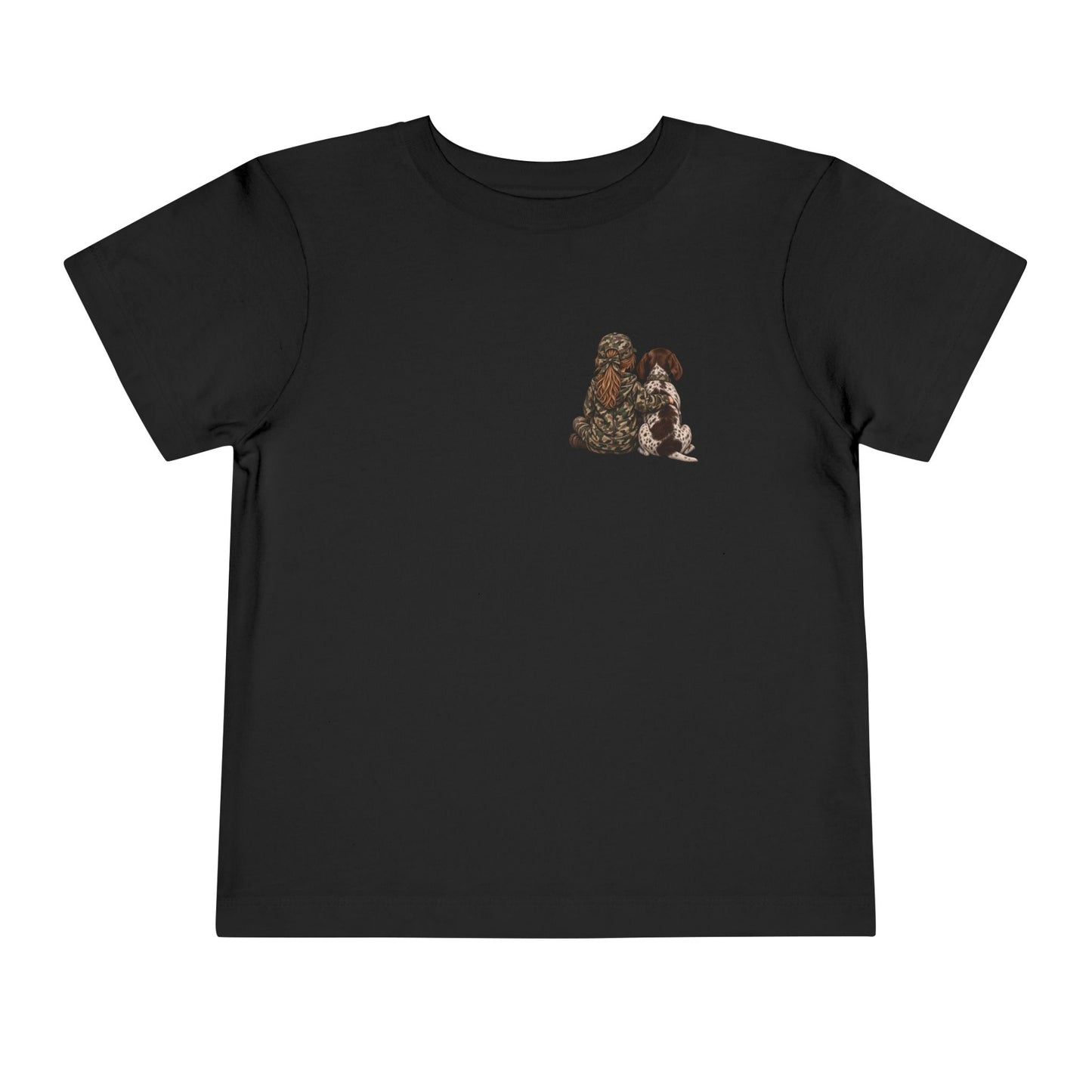 Toddler Girl and Her Hound Short Sleeve Tee