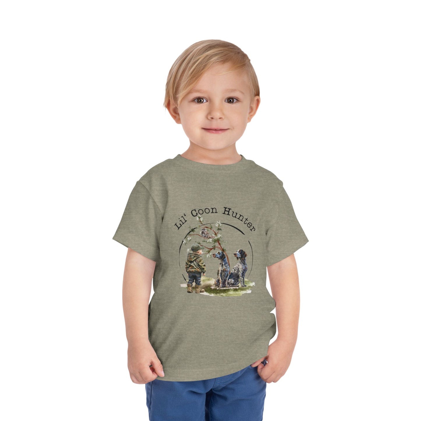 Lil' Coon Hunter Toddler Tee — Cute Kids Hunting Dog Shirt