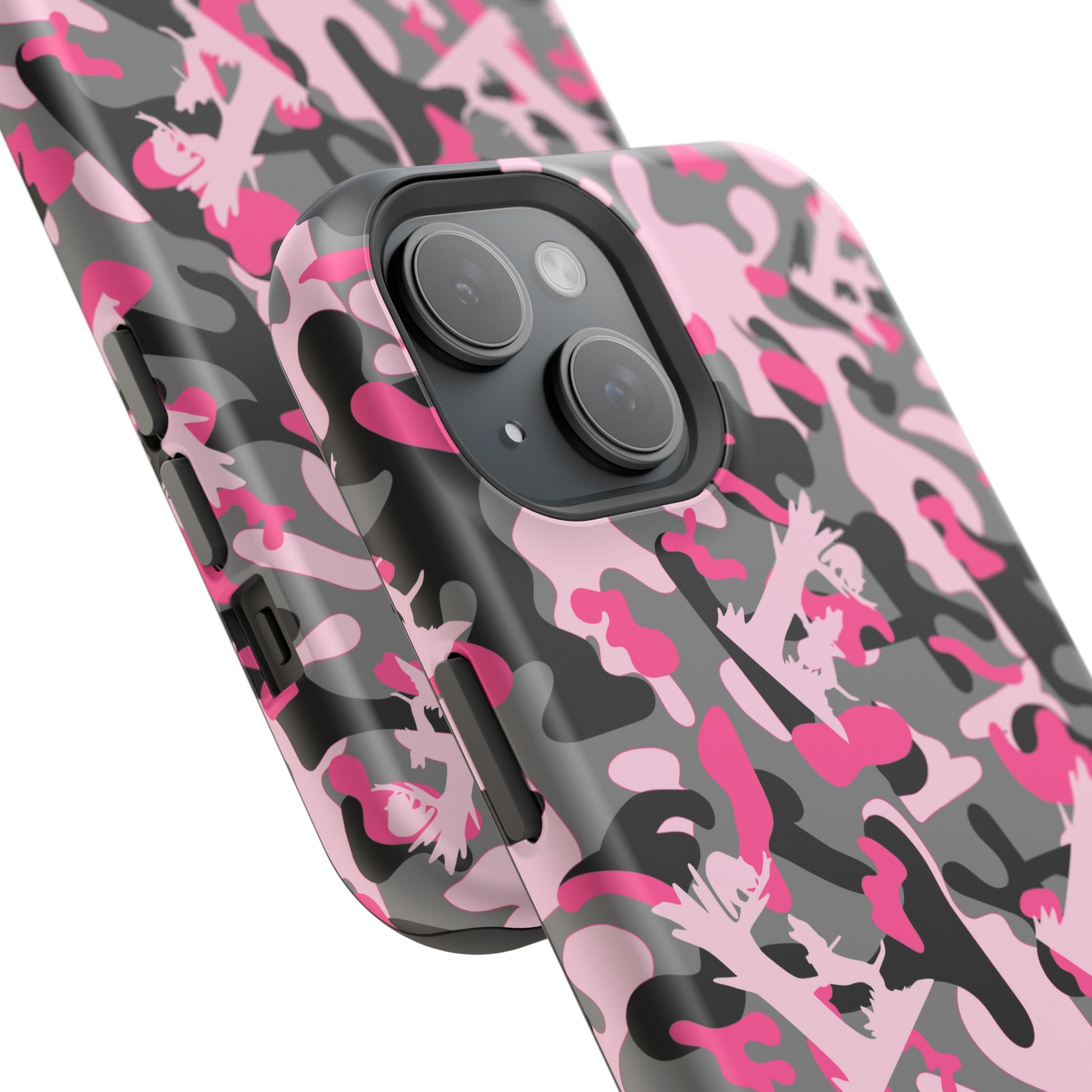 Coon Hunting Pink Camo MagSafe Tough Cases for iPhone 15, Pro, Plus and Pro Max - coonhoundin