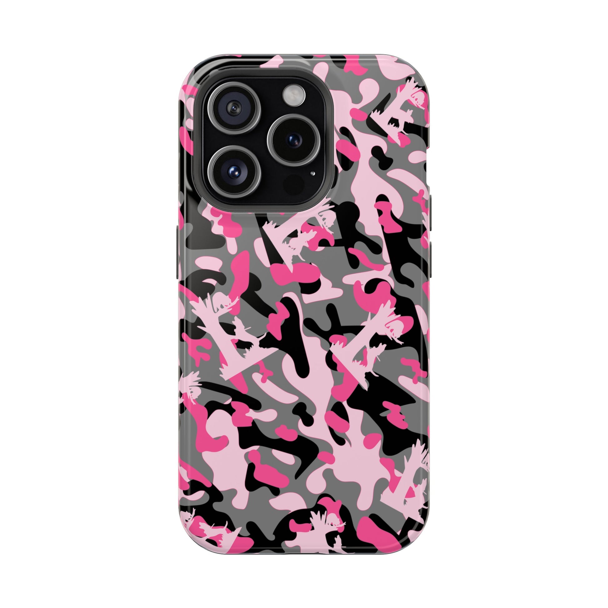 Coon Hunting Pink Camo MagSafe Tough Cases for iPhone 15, Pro, Plus and Pro Max - coonhoundin