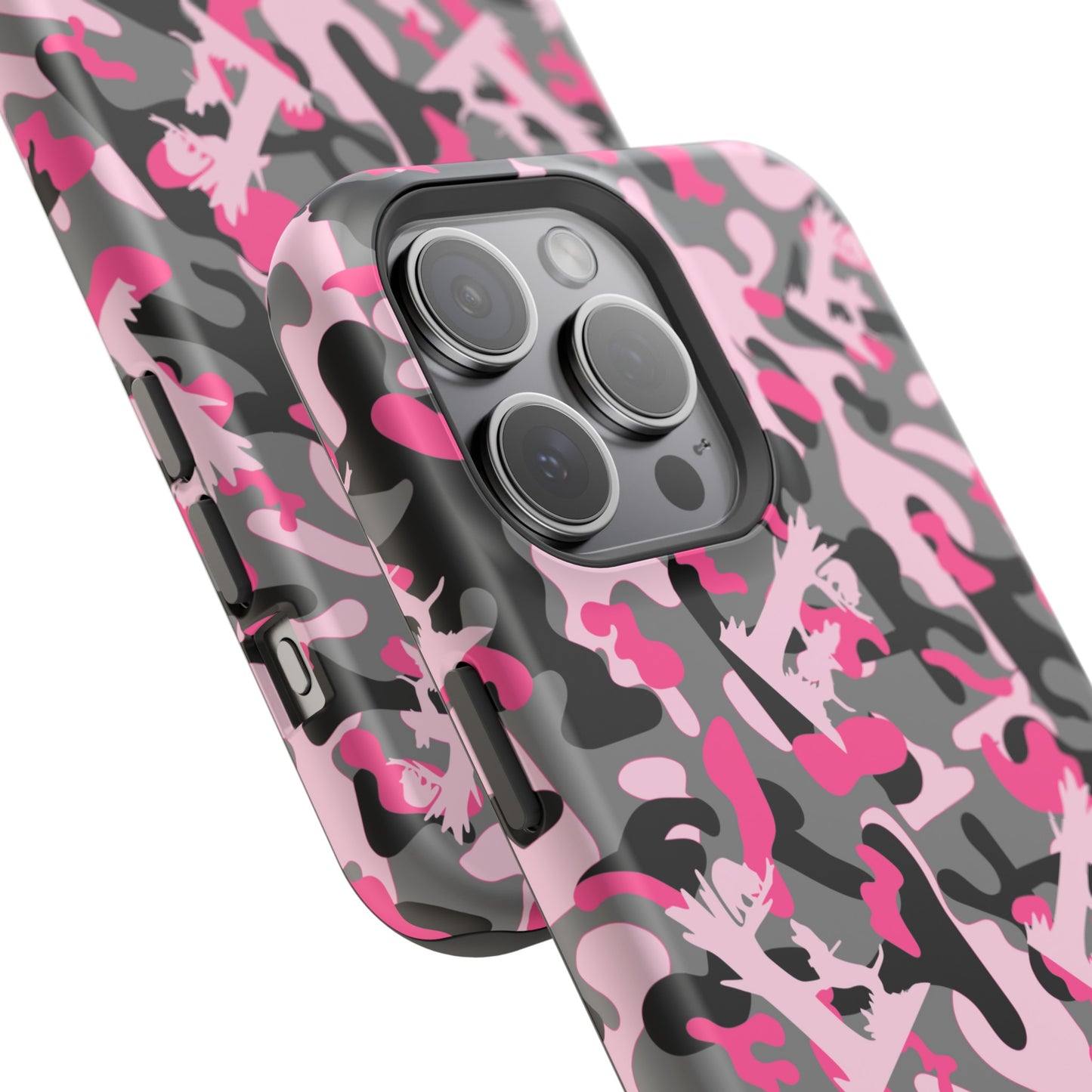 Coon Hunting Pink Camo MagSafe Tough Cases for iPhone 15, Pro, Plus and Pro Max - coonhoundin