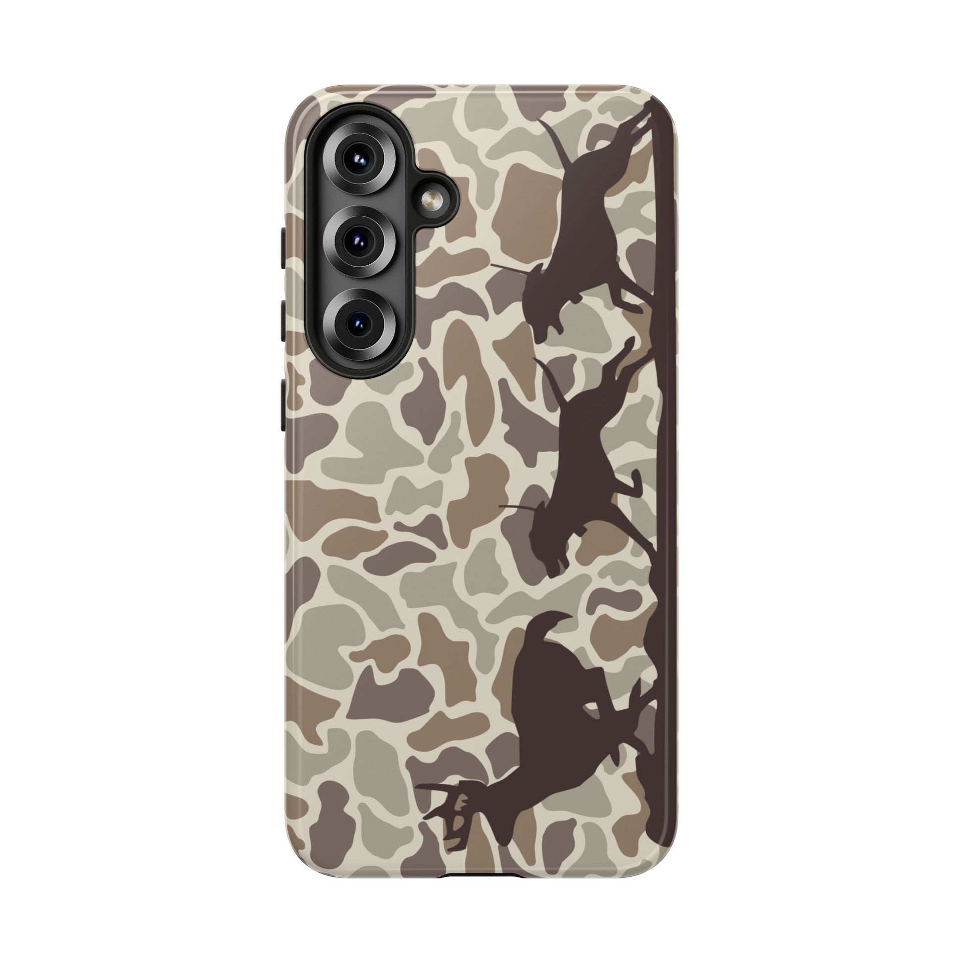 Hounds Chasing Deer Camo Tough Phone Case for Samsung Galaxy S25, Plus and Ultra - coonhoundin