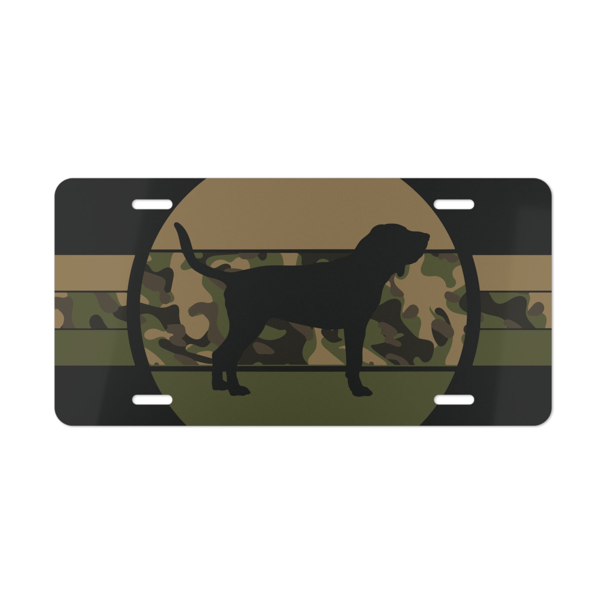 Bloodhound Camo License Plate - coonhoundin